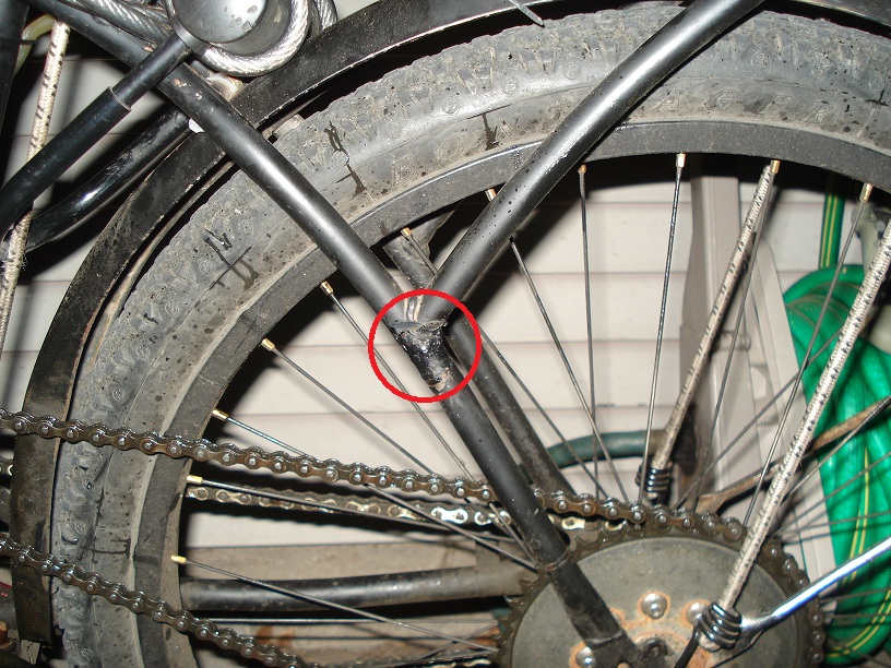 Why drilling holes in your frame is a bad idea. Motorized Bicycle